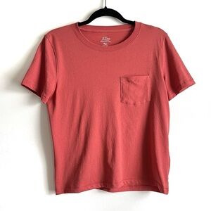 J Crew Salmon Color Essential Tee with Chest Pocket Size XS
